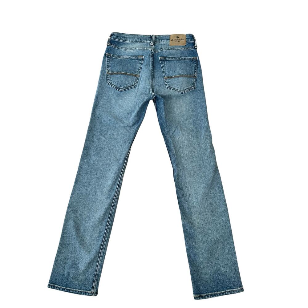Abercrombie Kids Skinny 5 Pocket Design Light Wash Blue Jeans Size Slim 15/16 - Picture 2 of 9